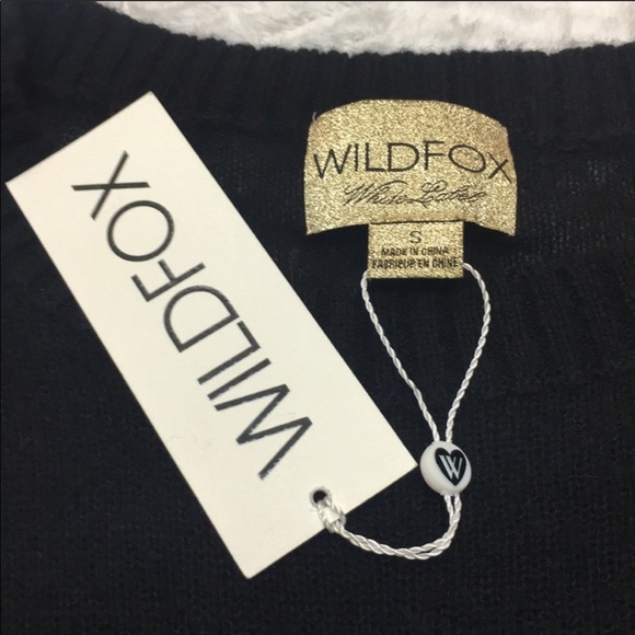 Wildfox NWT USA 🇺🇸 black sweater gold label - Picture 3 of 5
